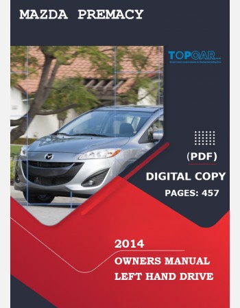 mazda premacy 2014 owners manual